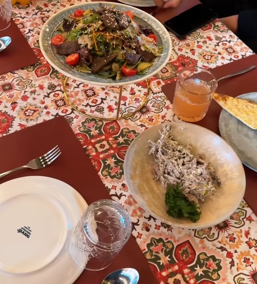 Authentic Uzbek cuisine at Basirat Family Restaurant вЂ” fresh salad and traditional dishes